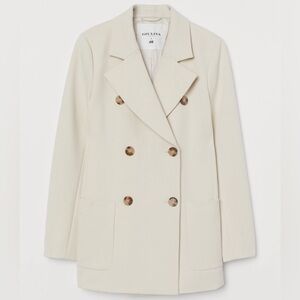 GIULIVA HERITAGE X H&M DOUBLE BREASTED BLAZER - CREAM - SIZE 4 - WORN ONCE